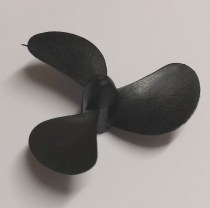 3Blade 40mm L/H propeller (clockwise rotation) M4 threaded brass insert.